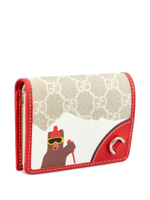 Gucci logo-pattern wallet - Neutrals