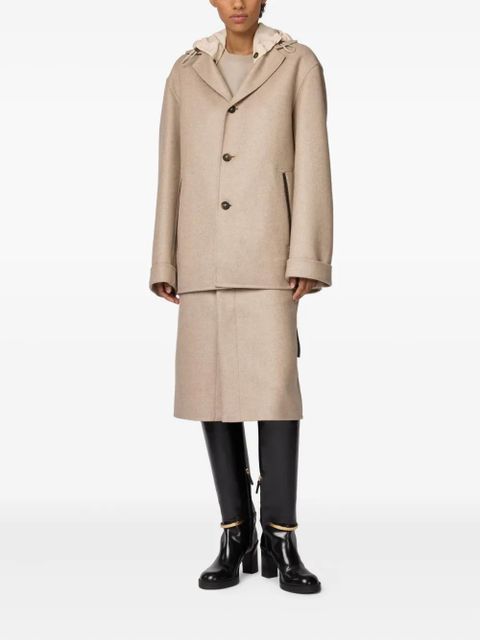 Tod's hooded trimmed jacket - Neutrals - zdjęcie produktu nr 2