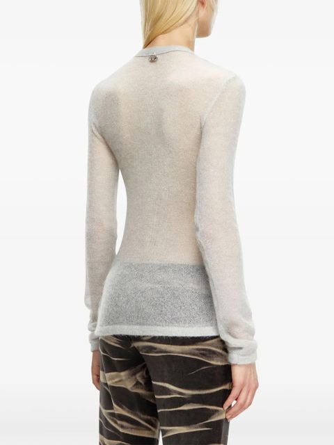 Diesel layered-effect knitted cardigan - Grey