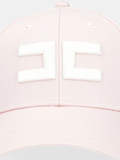 Elisabetta Franchi czapka z daszkiem bawełniana kolor różowy z aplikacją CL06F51E2