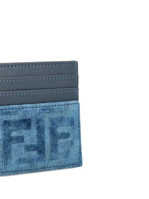 FENDI logo card holder - Blue