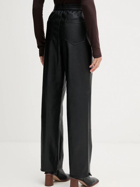 Marc Aurel spodnie damskie kolor czarny proste high waist 1909-2000-93332