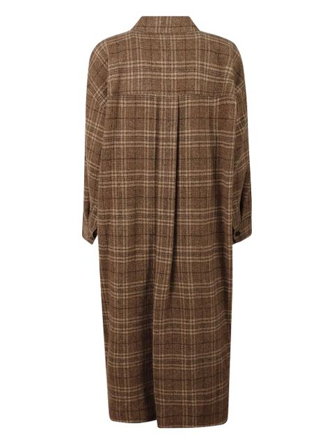 MARANT ÉTOILE check pocket coat - Brown
