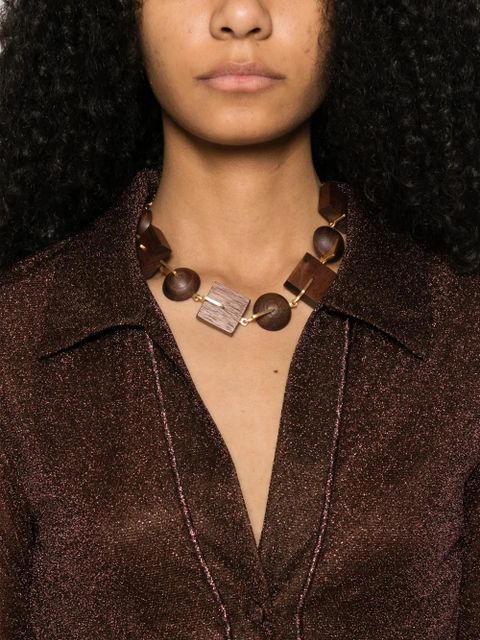 Oséree long-sleeve mini dress - Brown