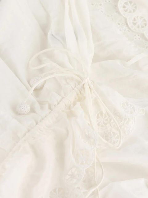 ISABEL MARANT broderie-anglaise ruffled blouse - Neutrals