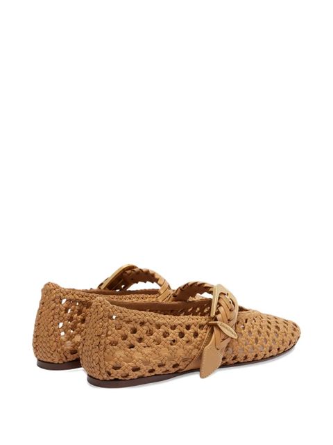 ZIMMERMANN Alchemy woven leather flat pumps - Brown