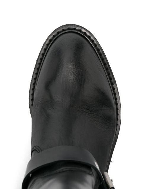 Golden Goose round-toe polished-finish boots - Black