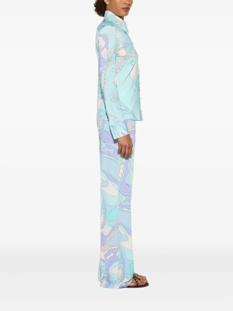 PUCCI orchidee-print shirt - Blue