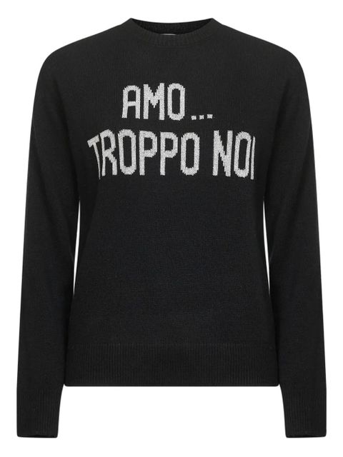 MC2 Saint Barth jacquard embroidery sweater - Black - zdjęcie produktu nr 1