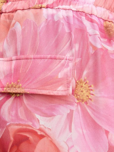 Marc Aurel spodnie damskie kolor różowy proste high waist 1827-1001-93395