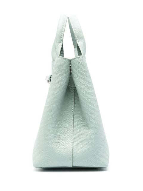 Longchamp small Le Roseau leather tote bag - Green