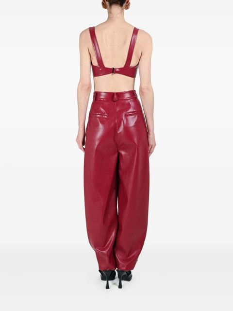Rowen Rose button-fastening trousers - Red