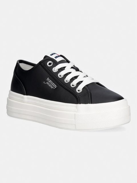 Tommy Jeans TJW FLATFORM SNEAKER LTR tenisówki damskie skórzane - zdjęcie produktu nr 1