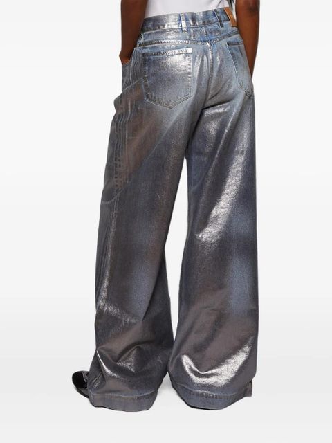 The Attico belt-loops jeans - Silver