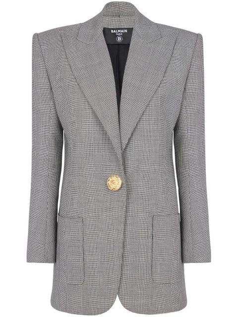 Balmain single-breasted wool blazer - Grey - zdjęcie produktu nr 1