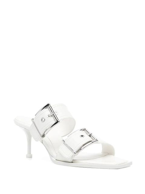 Alexander McQueen 75mm buckled leather sandals - White - zdjęcie produktu nr 2