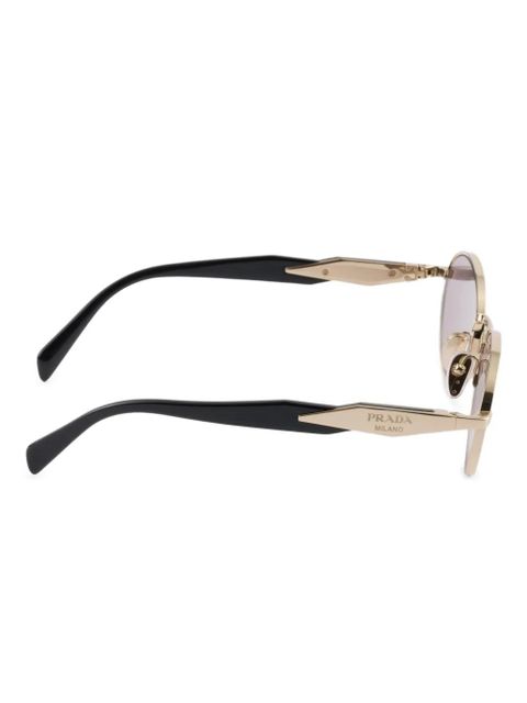 Prada Eyewear oval-frame sunglasses - Gold - zdjęcie produktu nr 2