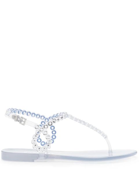 Aquazzura Almost Bare eyelet-embellished sandals - Neutrals - zdjęcie produktu nr 1
