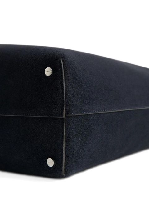 TOTEME bevel suede shoulder bag - Blue