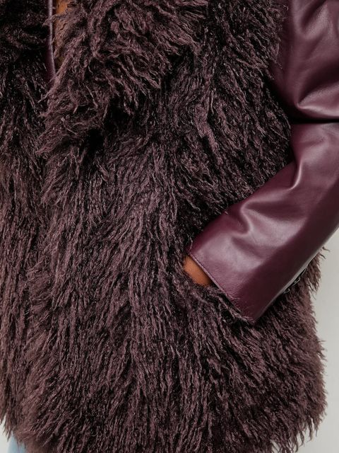 Answear.LAB bezrękawnik kolor brązowy przejściowy