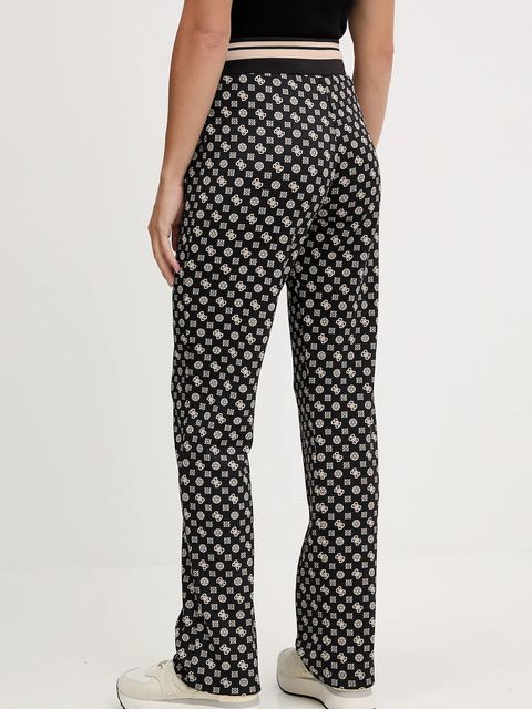 Guess spodnie dresowe NEW AGGIE damskie kolor czarny wzorzyste V5YB20 KB212