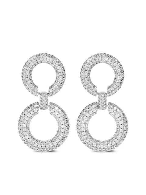 Self-Portrait crystal-embellishment earrings - Silver - zdjęcie produktu nr 1