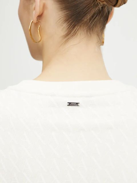 Armani Exchange bluza damska kolor beżowy wzorzysta 8NYMLG YJE5Z