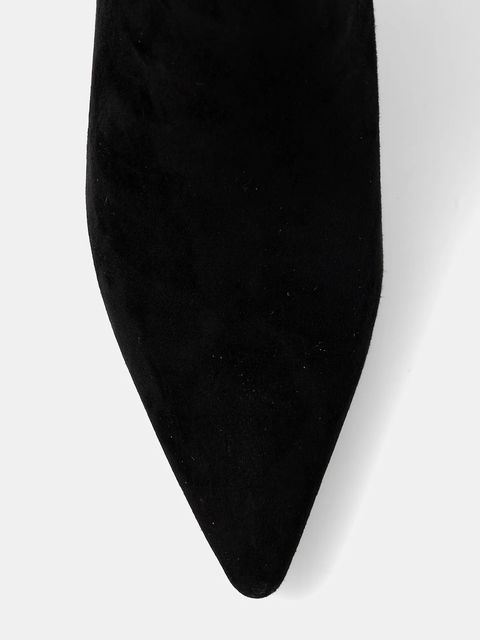 Guess kozaki zamszowe PALISTA damskie kolor czarny na szpilce FLFPTA SUE11