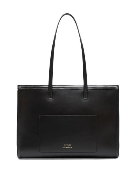 LouLou de Saison Anyla leather tote bag - Black - zdjęcie produktu nr 1