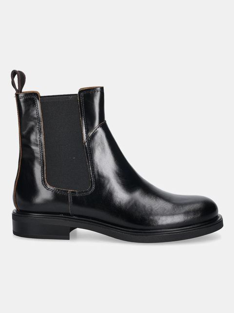 Vagabond Shoemakers sztyblety skórzane FREYA damskie kolor czarny na płaskim obcasie 6006-199-20 - zdjęcie produktu nr 2