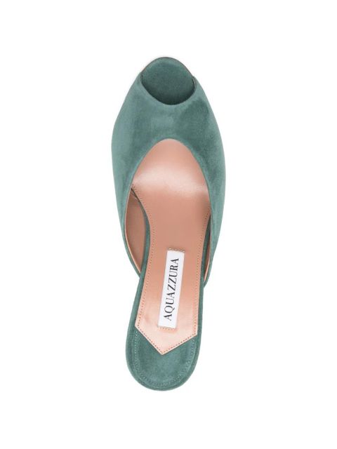 Aquazzura Secret open-toe leather sandals - Green