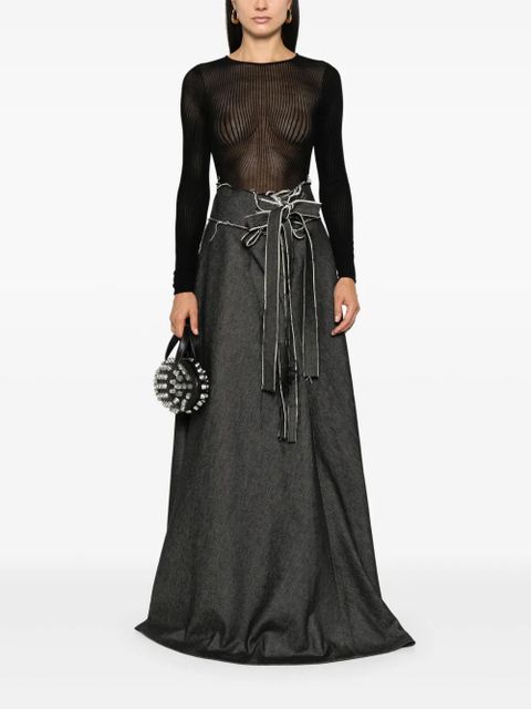 Jean Paul Gaultier The Morphing pinstripe bodysuit - Black