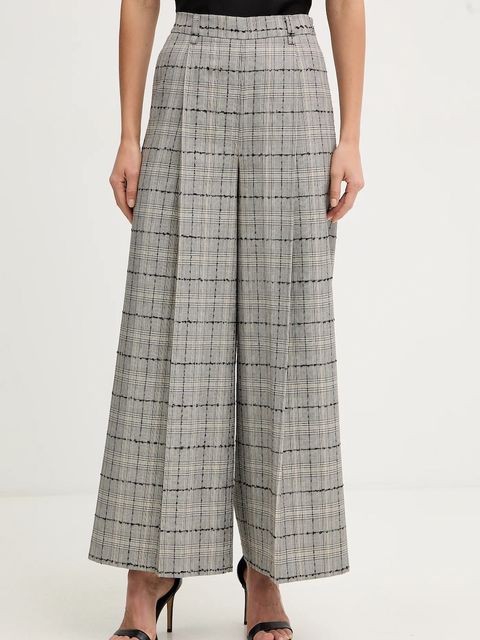 Twinset spodnie damskie kolor szary szerokie high waist 252TP2184 - zdjęcie produktu nr 1