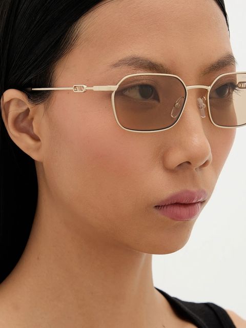 Armani Exchange okulary przeciwsłoneczne kolor złoty 0AX2056S