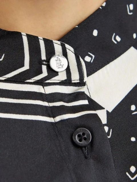 Lauren Ralph Lauren geometric-print midi dress - Black