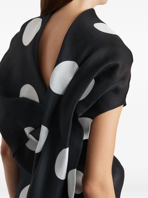 KHAITE polka-dot dress - Black