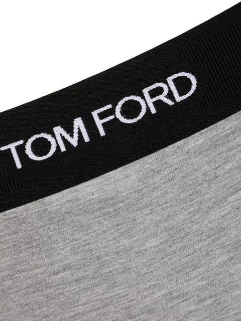TOM FORD logo-waistband thong - Grey - zdjęcie produktu nr 2