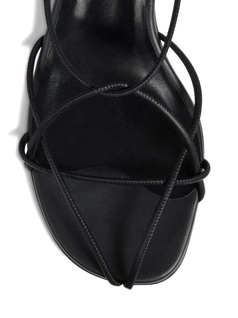 KHAITE 75mm Loulou leather sandals - Black - zdjęcie produktu nr 2