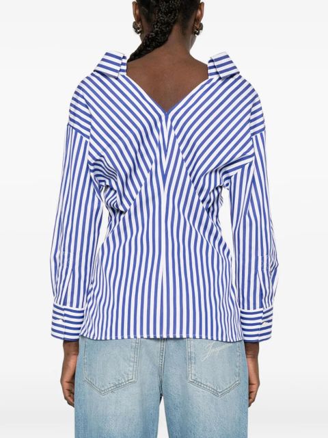 Givenchy striped V-neck shirt - Blue