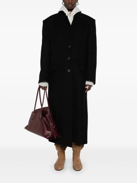 The Attico single-breasted coat - Black