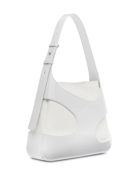 Ferragamo cut out-detail shoulder bag - White
