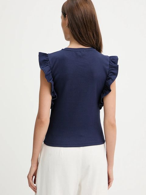 United Colors of Benetton top damskie kolor granatowy 3FMED10A3