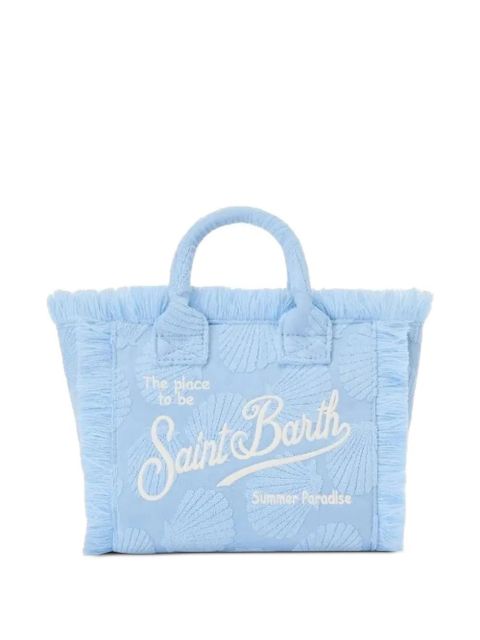 MC2 Saint Barth mini Vanity shell-embossed tote bag - Blue - zdjęcie produktu nr 1