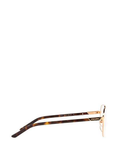 Prada Eyewear geometric-frame glasses - Gold
