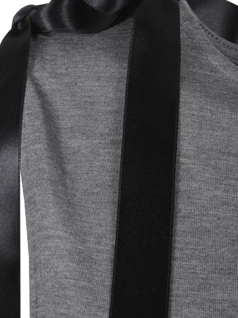 Simone Rocha bow-embellishment top - Grey