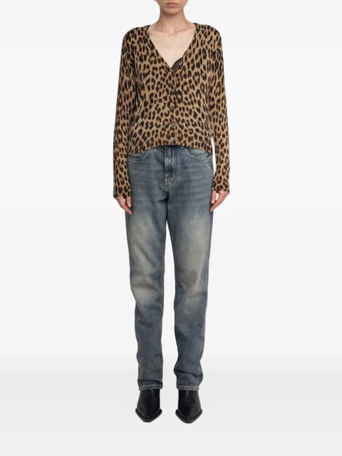 Zadig&Voltaire Manala leopard-print button cardigan - Brown - zdjęcie produktu nr 2