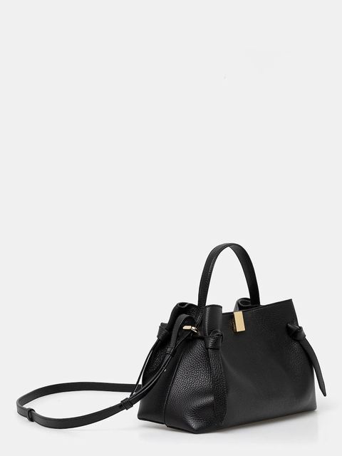 Yuzefi torebka skórzana GYOZA kolor czarny YUZCO-HB-GZ-L034