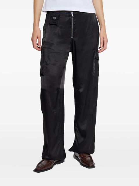 GANNI satin cargo trousers - Black - zdjęcie produktu nr 1