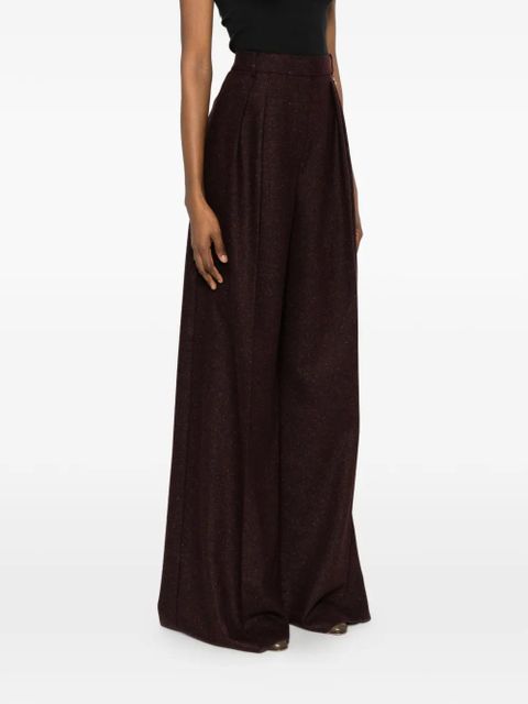Weekend Max Mara pleated wide-leg trousers - Purple