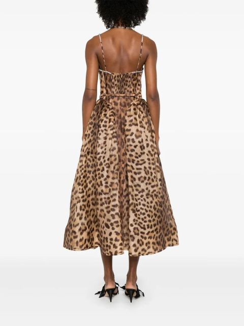 ZIMMERMANN Crush midi dress - Brown